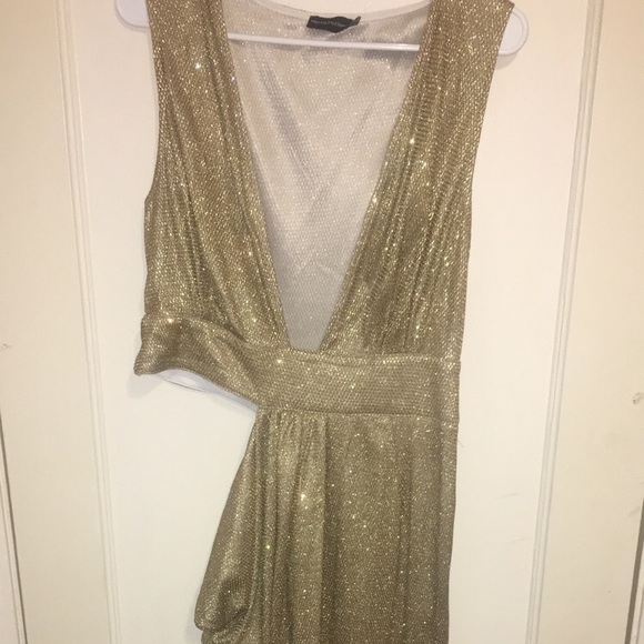 Pretty gold asymmetrical dress - Picture 1 of 2